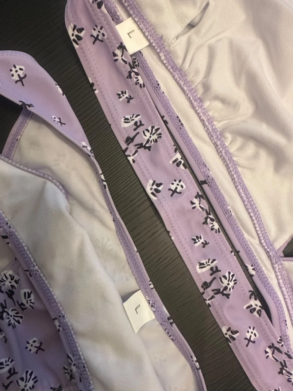 NWT-LuckyBop Three piece Lavender bikini w/skirt-Size Large